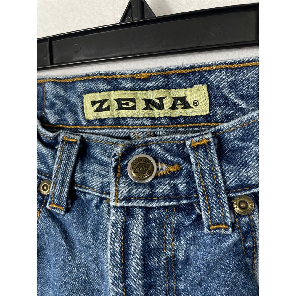 Zena Straight Leg Jeans Mens 27x27 Blue Medium‎ Wash Vintage 90s Denim - Picture 2 of 10